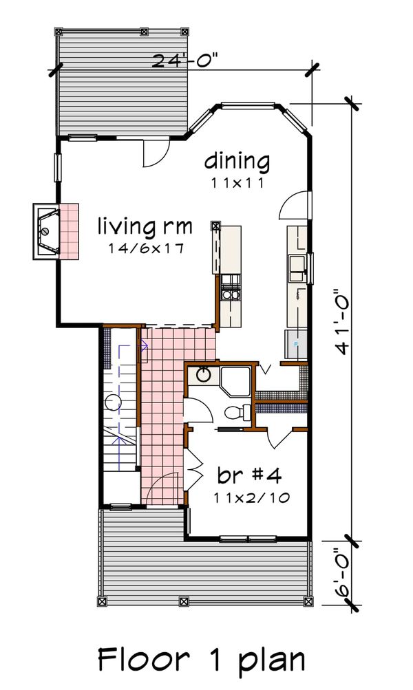 Craftsman Floor Plan - Main Floor Plan #79-304
