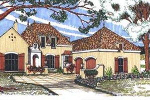 European Exterior - Front Elevation Plan #76-106