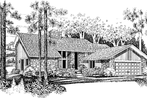 Dream House Plan - Exterior - Front Elevation for Contemporary House Plan #72-1000 - 4 bed, 3.5 bath