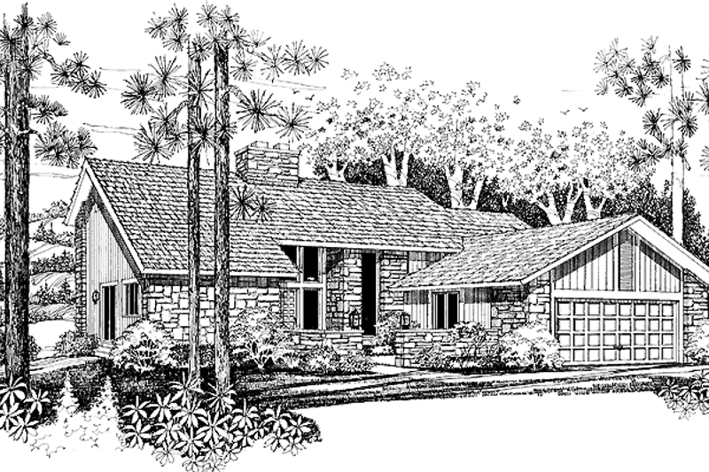 Home Plan - Contemporary Exterior - Front Elevation Plan #72-1000