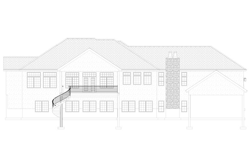 House Blueprint - Exterior - Rear Elevation 2 for Farmhouse House Plan #1060-238 - 3 bed, 2.5 bath