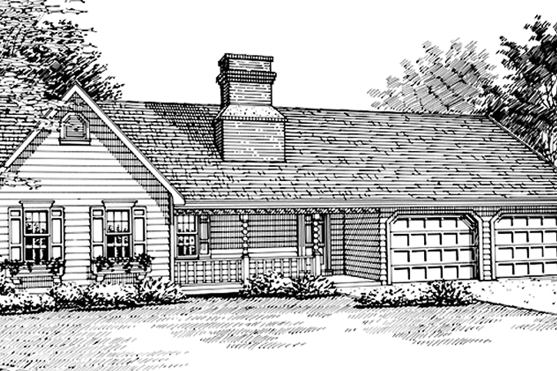 Dream House Plan - Country Exterior - Front Elevation Plan #45-495