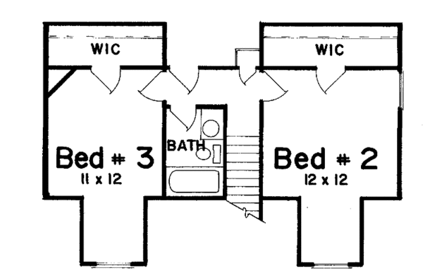 House Plan Design - Colonial Floor Plan - Upper Floor Plan #52-238