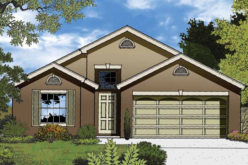 Dream House Plan - Exterior - Front Elevation 3 for Country House Plan #1015-35 - 3 bed, 2 bath