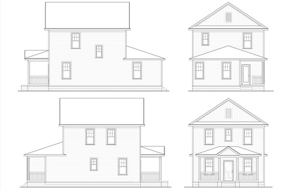 Exterior - Other Elevation for Prairie House Plan #936-33 - 4 bed, 2 bath