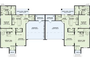 Floor Plan - Main Floor for Traditional House Plan #17-2008 - 3 bed, 2.5 bath