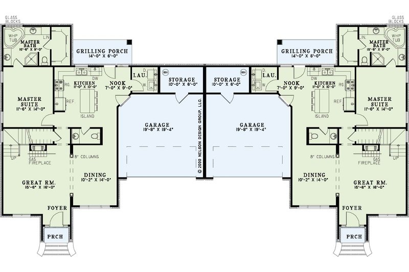 Home Plan - Floor Plan - Main Floor for Traditional House Plan #17-2008 - 3 bed, 2.5 bath