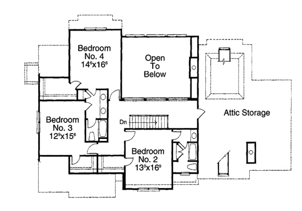 Dream House Plan - Country Floor Plan - Upper Floor Plan #429-180