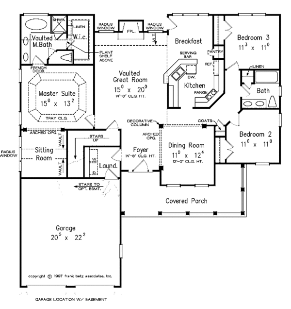 House Plan Design - Country Floor Plan - Main Floor Plan #927-195