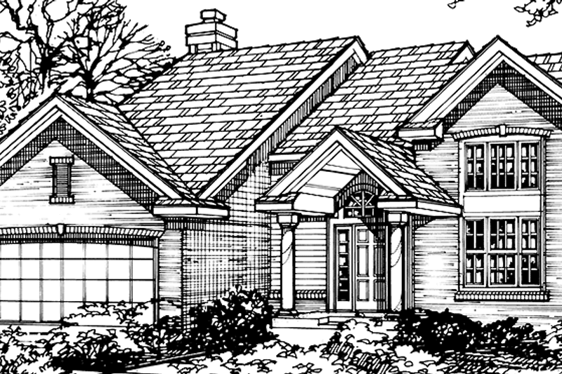 House Plan Design - Prairie Exterior - Front Elevation Plan #320-1079