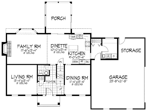 House Plan Design - Classical Floor Plan - Main Floor Plan #51-875