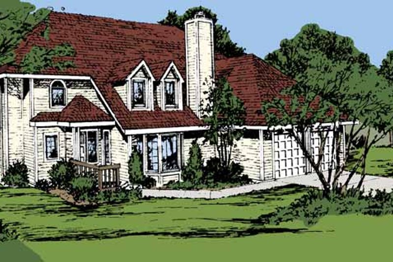 House Blueprint - Contemporary Exterior - Front Elevation Plan #320-791