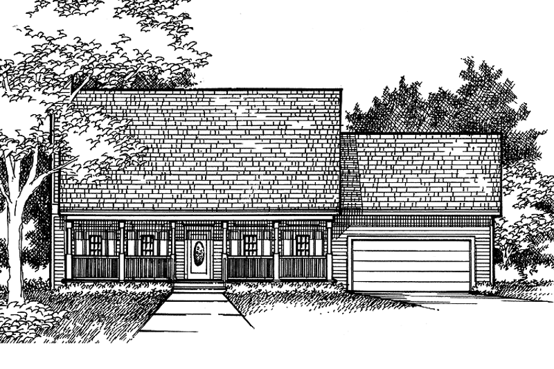 Home Plan - Exterior - Front Elevation 3 for Country House Plan #320-897 - 3 bed, 2 bath