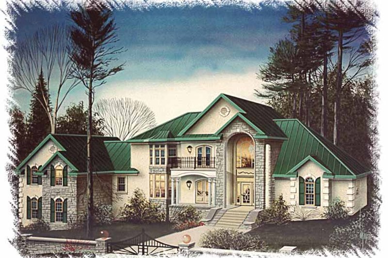 Architectural House Design - Country Exterior - Front Elevation Plan #15-362