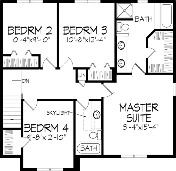 Home Plan - Country Floor Plan - Upper Floor Plan #51-862