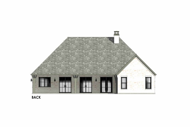 House Design - Exterior - Rear Elevation 2 for European House Plan #1096-82 - 4 bed, 2 bath