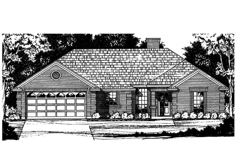 Home Plan - Exterior - Front Elevation 3 for Traditional House Plan #40-456 - 4 bed, 3 bath