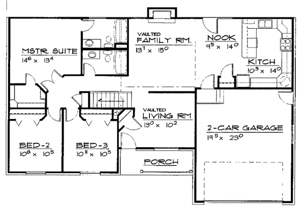 Home Plan - Country Floor Plan - Main Floor Plan #308-296