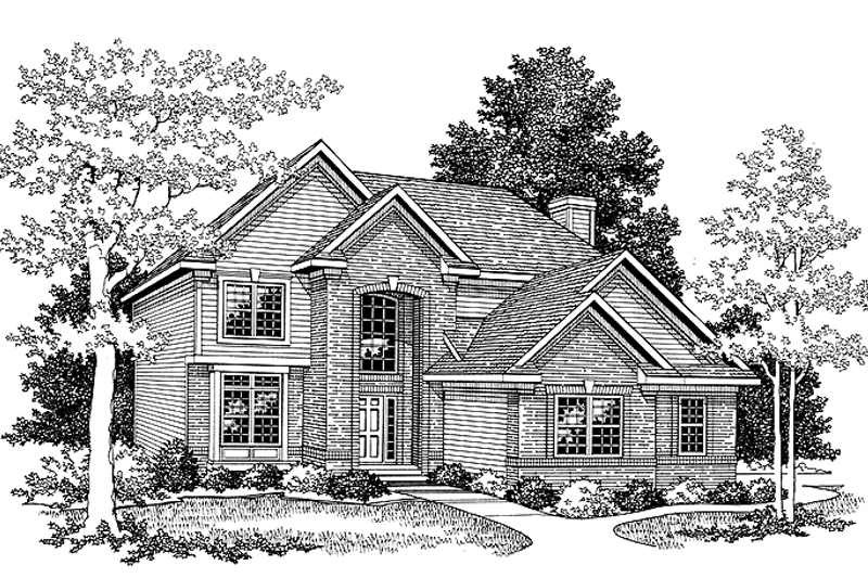 Dream House Plan - Traditional Exterior - Front Elevation Plan #70-1352