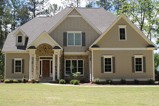 Exterior - Front Elevation 3 for Colonial House Plan #927-407 - 4 bed, 3 bath