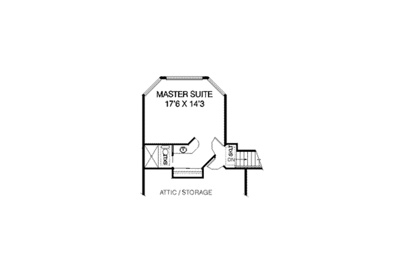 Home Plan - Floor Plan - Upper Floor for Traditional House Plan #60-231 - 3 bed, 2 bath