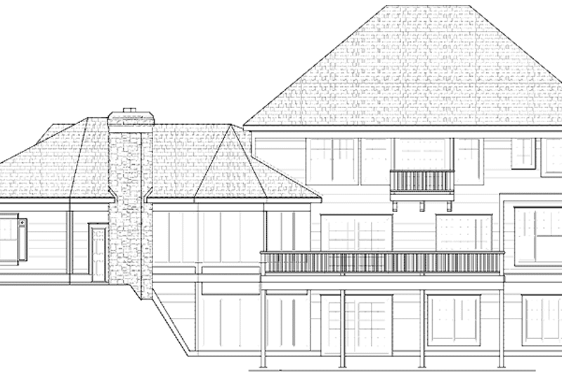 Home Plan - Exterior - Rear Elevation for Country House Plan #328-431 - 4 bed, 3.5 bath