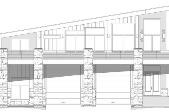 Exterior - Front Elevation 3 for Contemporary House Plan #932-455 - 5 bed, 3.5 bath