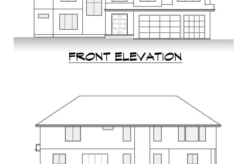 Architectural House Design - Exterior - Other Elevation 3 for Contemporary House Plan #1066-205 - 5 bed, 4.5 bath