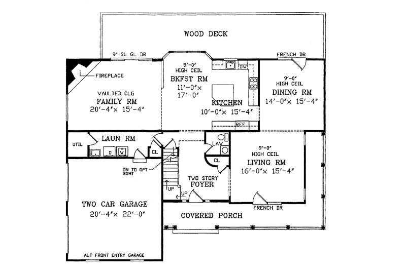 Dream House Plan - Floor Plan - Main Floor for Victorian House Plan #314-209 - 4 bed, 2.5 bath