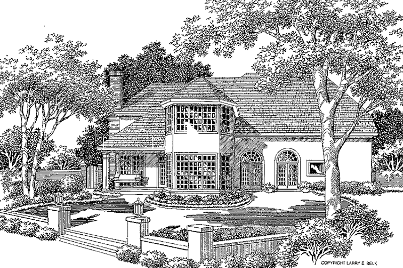 House Plan Design - Exterior - Rear Elevation for Mediterranean House Plan #952-178 - 4 bed, 3.5 bath