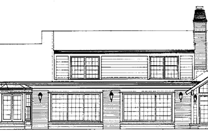 Home Plan - Exterior - Rear Elevation for Country House Plan #72-781 - 3 bed, 2 bath