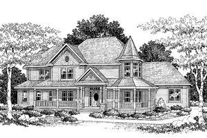 Dream House Plan - Exterior - Front Elevation for Victorian House Plan #70-1340 - 4 bed, 2.5 bath