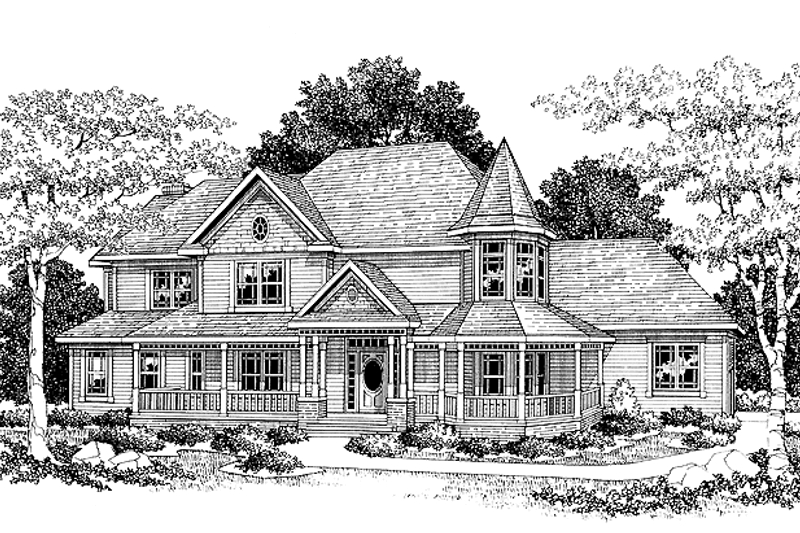 Home Plan - Victorian Exterior - Front Elevation Plan #70-1340