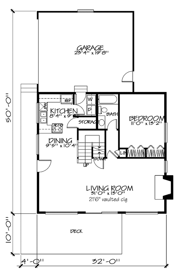 House Plan Design - Prairie Floor Plan - Main Floor Plan #320-1205