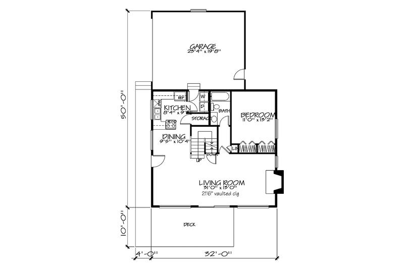 Dream House Plan - Floor Plan - Main Floor for Prairie House Plan #320-1205 - 3 bed, 3 bath