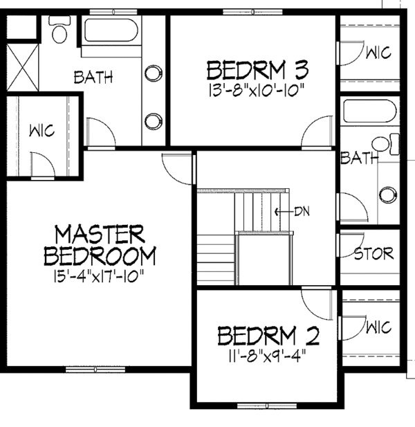 Dream House Plan - European Floor Plan - Upper Floor Plan #51-858
