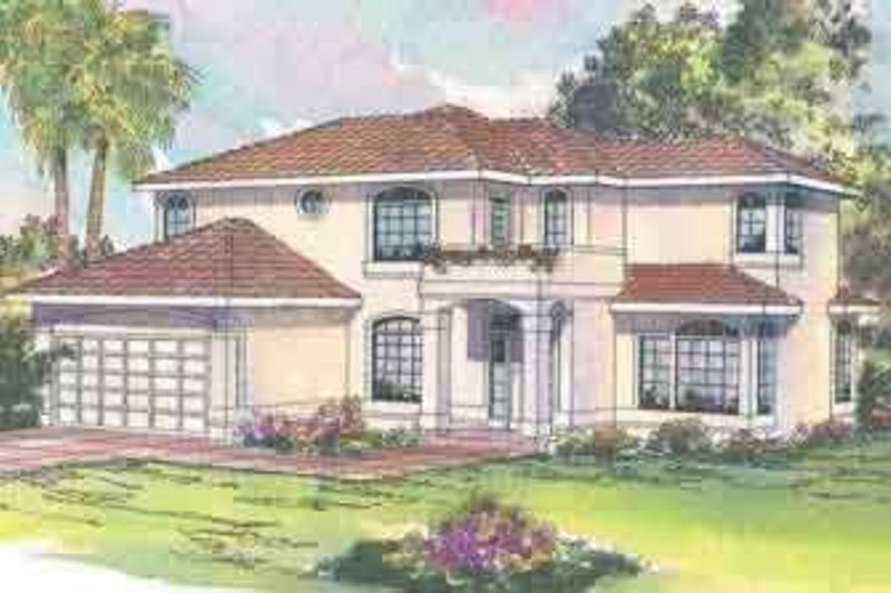 Dream House Plan - Mediterranean Exterior - Front Elevation Plan #124-431