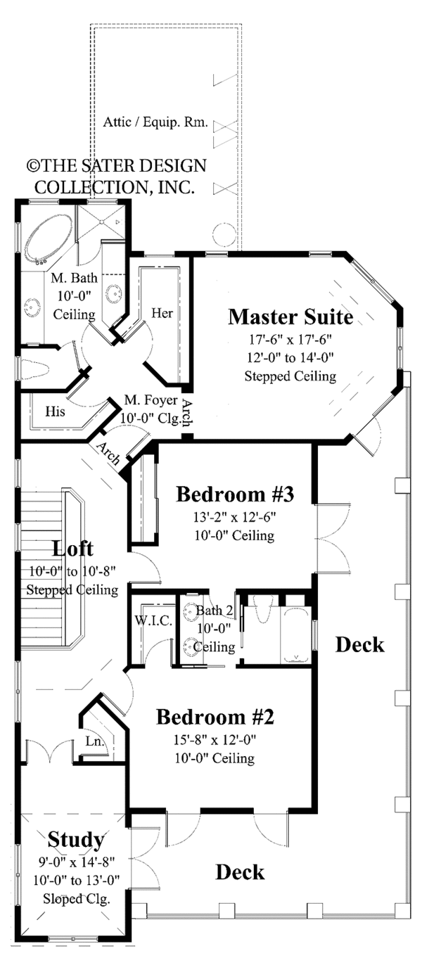Dream House Plan - Southern Floor Plan - Upper Floor Plan #930-360