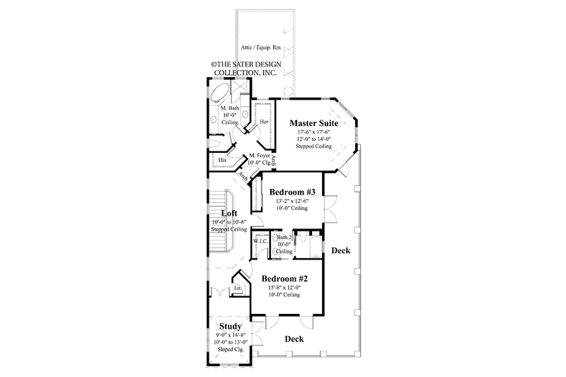 Home Plan - Floor Plan - Upper Floor for Southern House Plan #930-360 - 3 bed, 2.5 bath