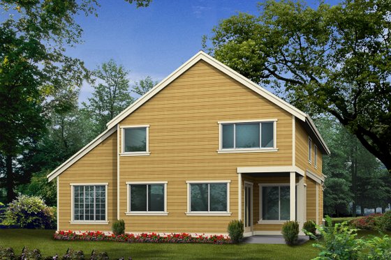 Exterior - Rear Elevation for Craftsman House Plan #132-126 - 4 bed, 2.5 bath