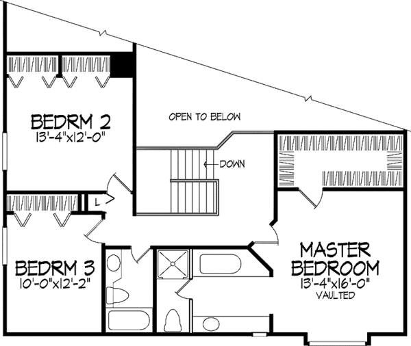 Home Plan - Contemporary Floor Plan - Upper Floor Plan #320-688