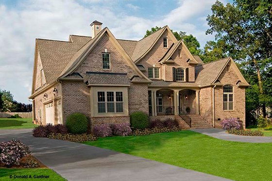 Exterior - Front Elevation 5 for European House Plan #929-870 - 5 bed, 4 bath
