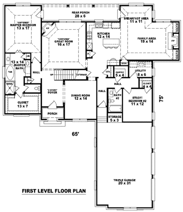 European Floor Plan - Main Floor Plan #81-1168