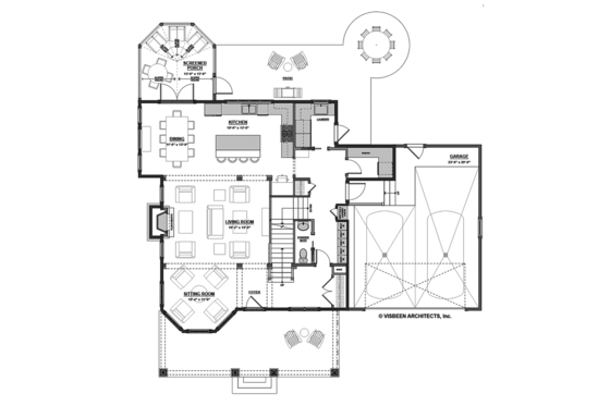 Floor Plan - Main Floor for Traditional House Plan #928-299 - 3 bed, 3.5 bath