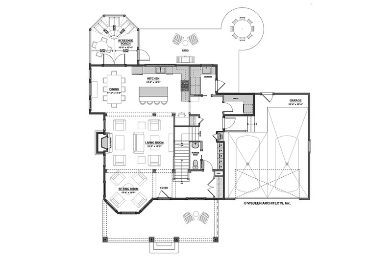 Architectural House Design - Floor Plan - Main Floor for Traditional House Plan #928-299 - 3 bed, 3.5 bath