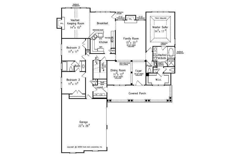 Home Plan - Floor Plan - Main Floor for Country House Plan #927-267 - 3 bed, 2.5 bath