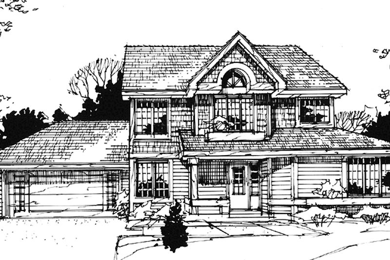Home Plan - Country Exterior - Front Elevation Plan #320-1137
