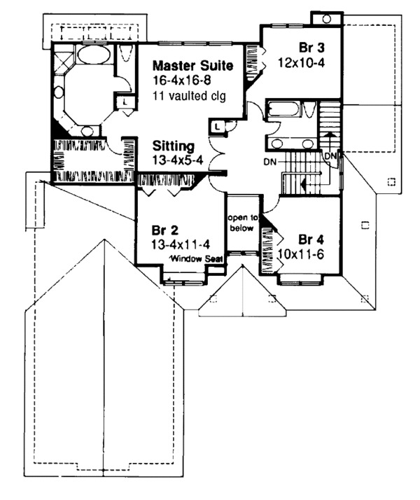 House Design - Prairie Floor Plan - Upper Floor Plan #320-1085