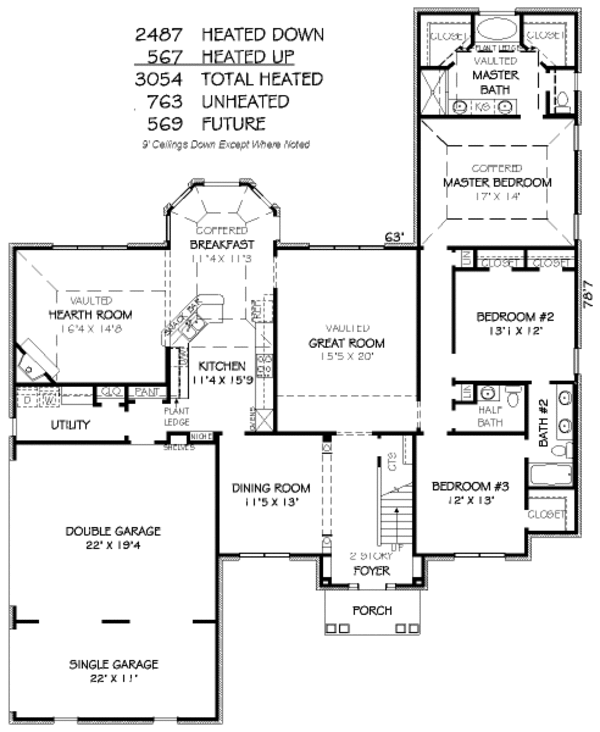 Traditional Floor Plan - Main Floor Plan #424-370