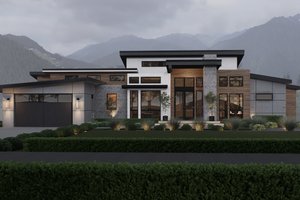 House Design - Exterior - Front Elevation for Contemporary House Plan #1066-317 - 4 bed, 3.5 bath